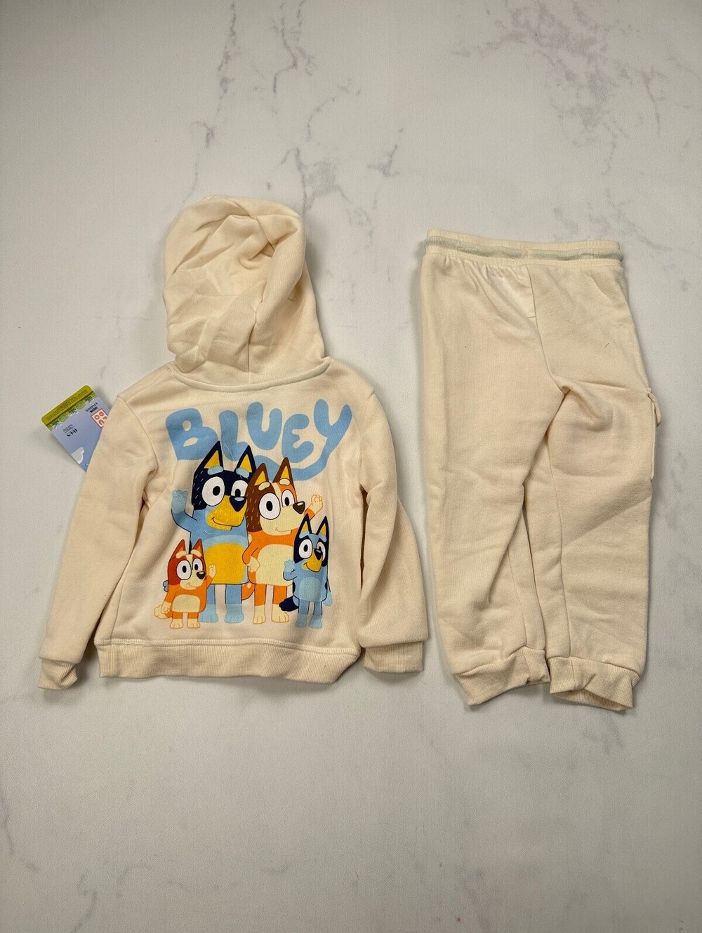 Bluey Bluey Hoodie Sweatshirt Cream Contemporary Graphic Lot of 2 - Girls 3T